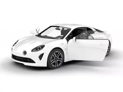 Alpine A110 2018 HQ 3d model 3D model