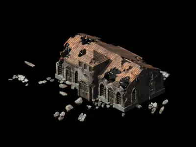 Future World - Ruins 01 3D model