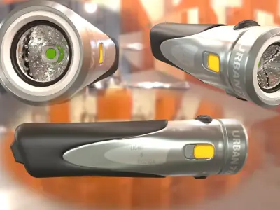 Flash light  Low-poly 3D model