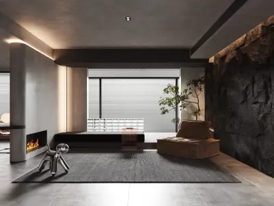    villa interior scenes 3D model buy