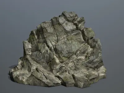 Mountain 2 rock Low-poly 3D model