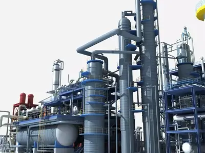 Refinery oil 3D model