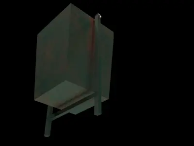 Trash can Low-poly 3D model