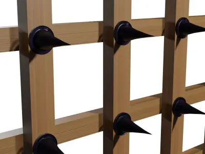 Portcullis wood iron 2 3D model