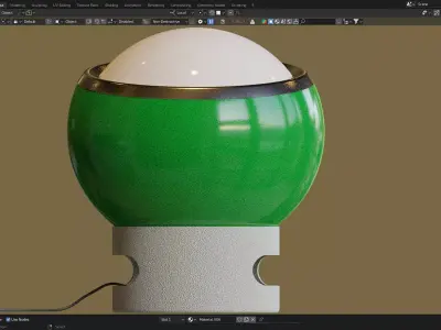 Floor Lamp 70s design Harvey Guzzini Low-poly 3D model