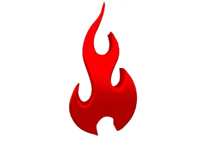 Fire Symbol v9 009 Low-poly 3D model