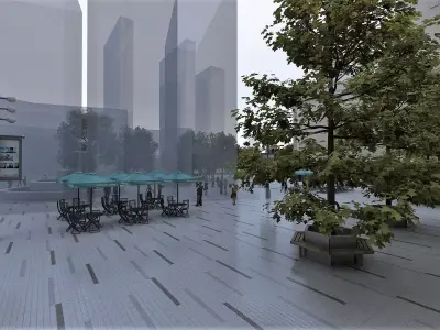 Hotel Building 3D model