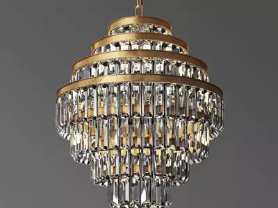 Alaine Crystal Medium Pendant RH 3D model