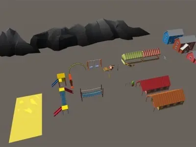 Play ground Low-poly 3D model