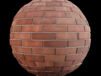 Red Brick Tiles Material PBR 200 x 200 cm Texture