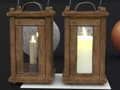 NORDSK IVAN WOODEN LANTERN 2025 3D model