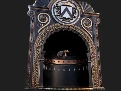 Vintage Victorian Wall Fountain 3D model