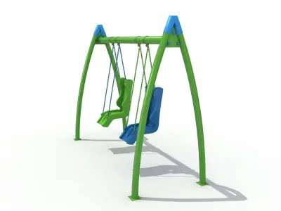 Kids Game Play Equipment 004 Disabled Swing 3D model