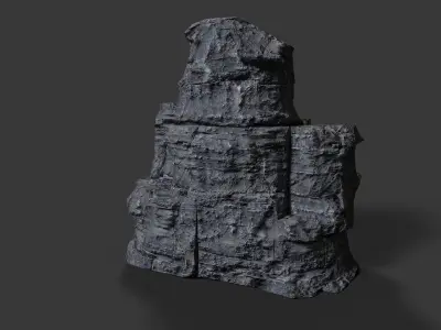 Cliff Rock Low-poly 3D model