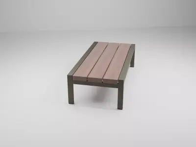 Bench01 Low-poly 3D model