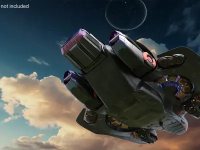  Heavy Military Dropship VTOL Simplified 