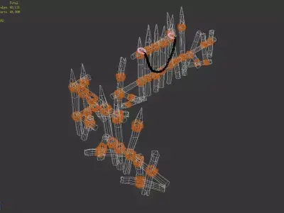 Broken - Wood Fence 03 3D model