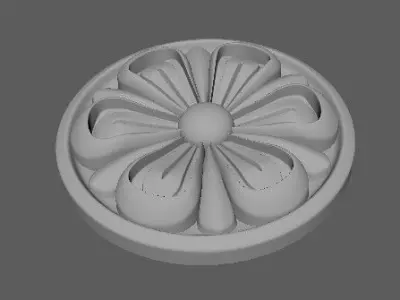 rosette flower 3D model 2