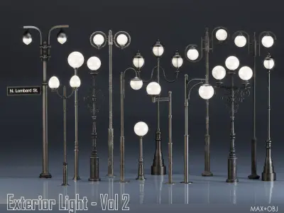 Exterior Light- Vol 02 Low-poly 3D model