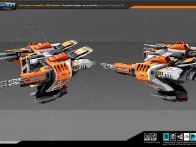 SF REBEL Bomber RF6 Low-poly 3D model