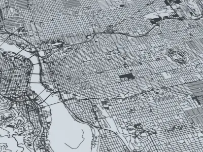 Portland Road Network and Streets 3D model
