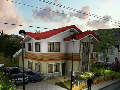 TWO STOREY RESIDENTIAL HOUSE  3D model