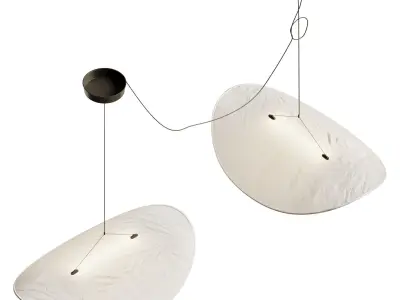 Tense Pendant 90 Cm White 3D model