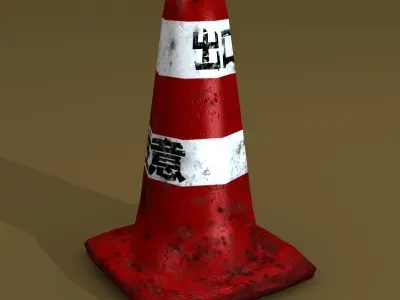Japanese Traffic Cone 3D model