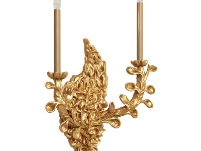 Gerald Bland wall light with ceramic leaf 3D model