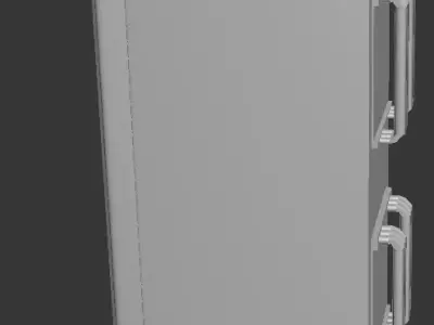 retro fridge Low-poly 3D model