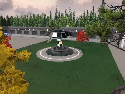 Sci-fi Canteen-Bar Low-poly 3D model