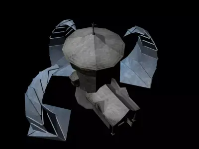 Low poly model of MMO House 3 3D model