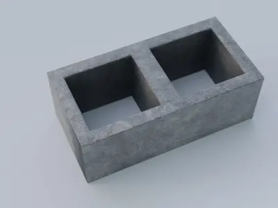 Concrate Block Low-poly 3D model