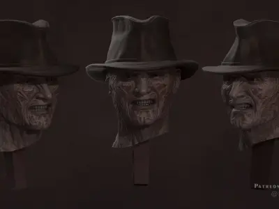 Freddy Krueger Bust 3D print model