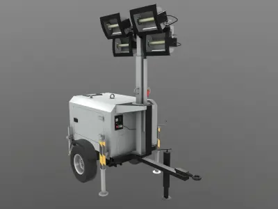 Tower Lamp 3D Model Low-poly 3D model