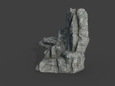 Cliff Rock 2-1 Low-poly 3D model