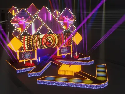 ARENA ANIMATED CONCERT SHOW 3D model