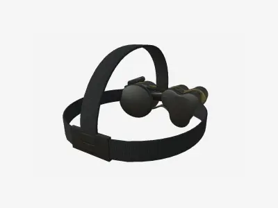 SciFi Glasses J01 Black Red - Character Design Fashion Low-poly 3D model