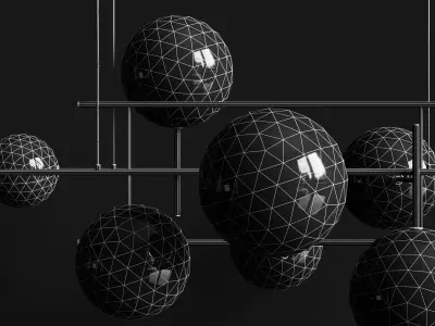 Chandelier Gallotti and Radice Bolle horizontal 3D model