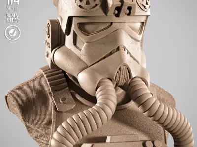 STAR WARS Elite Tie Fighter Portrait Bust 3D print model