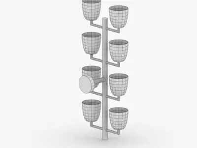1466 - Bra Lamp Low-poly 3D model