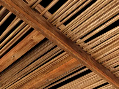 Ceiling straight thin branch n4 3D model