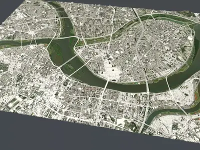 Cityscape Taipei Taiwan 3D model