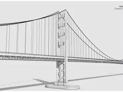 Golden Gate Bridge 3D model