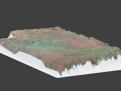 Nebraska State Low-poly 3D model