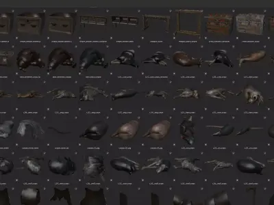 2000 Medieval Game Assets Vol3-Inspired by The Witcher 3 Low-poly 3D model