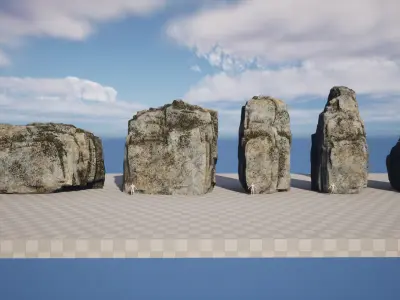 Realistic Modular Rocks Low-poly 3D model