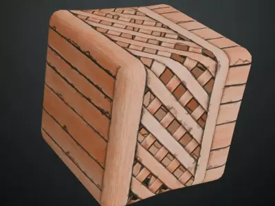 Imperial Geometric Wood Inlay PBR Seamless Texture
