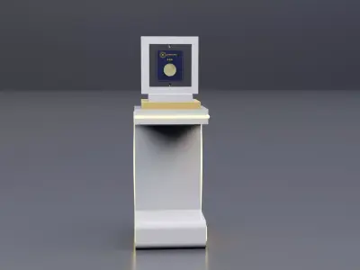 Jewellery Single Display Stand Low-poly 3D model