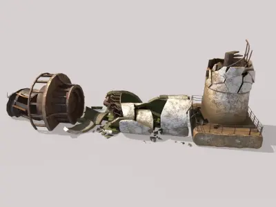 Destroyed Lighthouse  3D model
